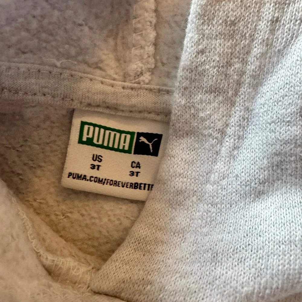 Puma Kids Hoodie & Black Leggings with Pink Logo - Picture 2 of 2